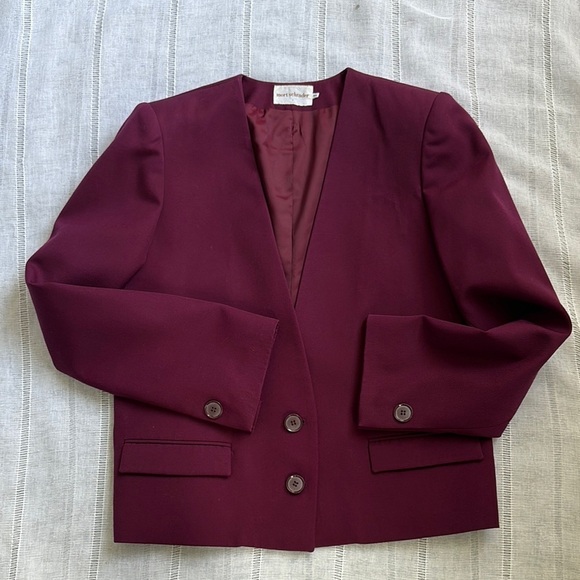 Mort Schrader 60s Dark Wine Colored Blazer - Picture 12 of 12